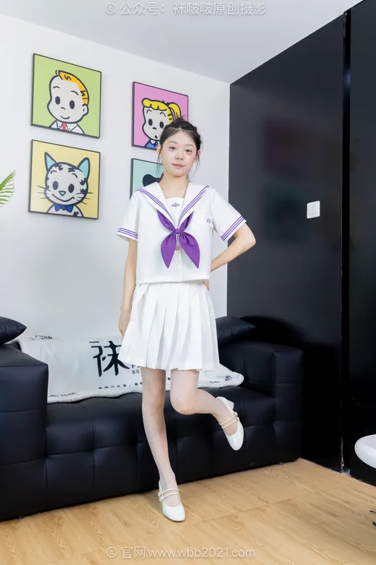 BoBoSocks袜啵啵 No.638 糯米-高跟鞋、高跟凉鞋、波点薄白丝、油亮薄肉丝、裸足、jk制服 - BoBoSocks袜啵啵